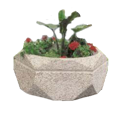 Hexagonal concrete planter