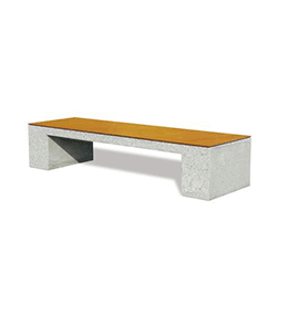 Concrete and wood benches